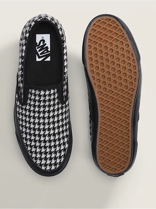Vans Premium Classic Slip-On
Shoe Houndstooth Black /
White Women 10.0 Mens 8.5 - Picture 4 of 12